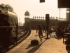 A metre-gauge train waiting to depart from Agra Fort on the 16.08 to Banlikui on 13 December 1980