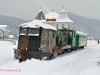 Eine sonntägliche Sonderfahrt mit Schneepflug in der Haltestelle StaryjMizun\' (05.02.2012)