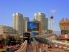 Las Vegas: Das Parkhaus des Congress-Centers bietet gute Blicke auf die Las Vegas Monorail