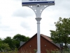 die Säule des Stationsschildes ist das einzig alte Relikt im Bahnhof von North Berwick