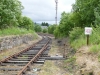 Zufahrt vom Fabrikgelände auf die Strecke beim "Scottisch Industrial Railway Center"