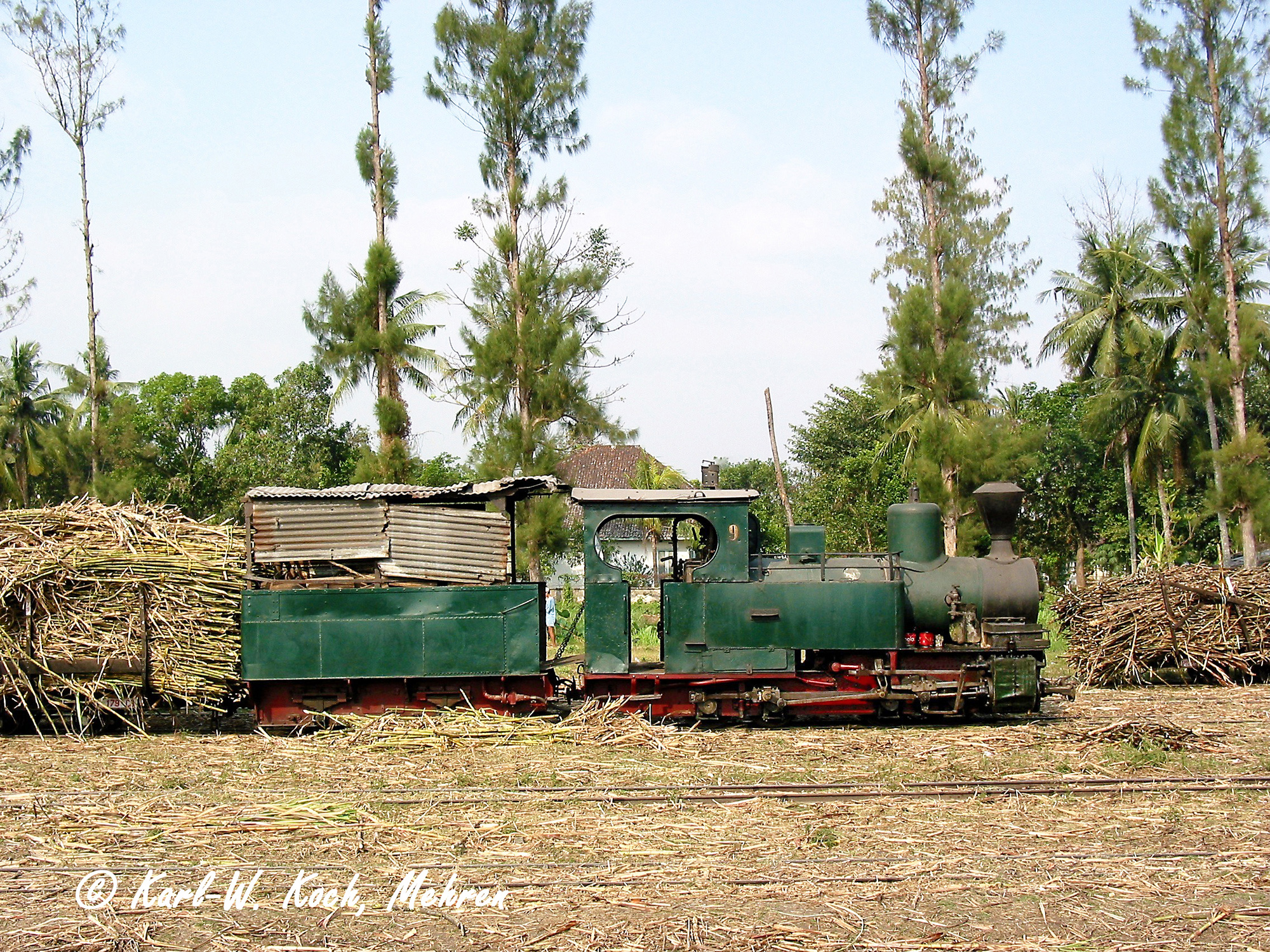 Zucker-Zug in Indonesien